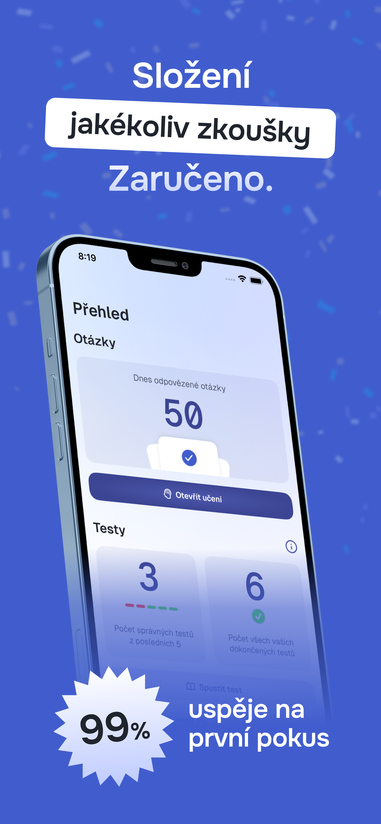 Ukázka aplikace Testys